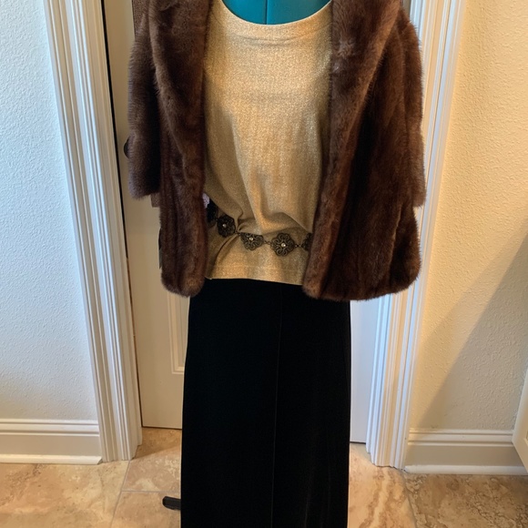 Ralph Lauren Velvet Maxi Skirt - Picture 8 of 9